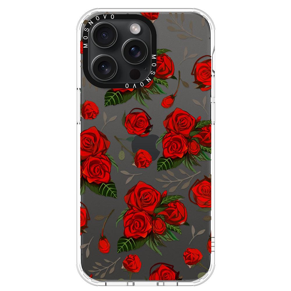 Simply Red Roses Phone Case - iPhone 15 Pro Max Case - MOSNOVO