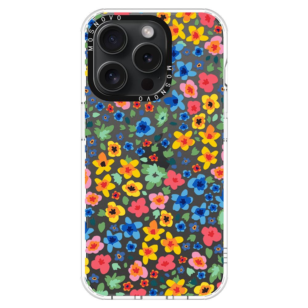 Lovely Floral Flower Phone Case - iPhone 15 Pro Case - MOSNOVO