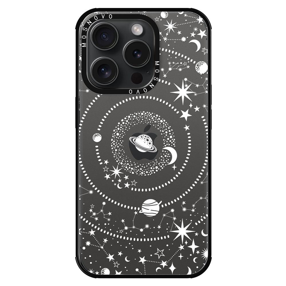 White Galaxy Phone Case - iPhone 15 Pro Case - MOSNOVO