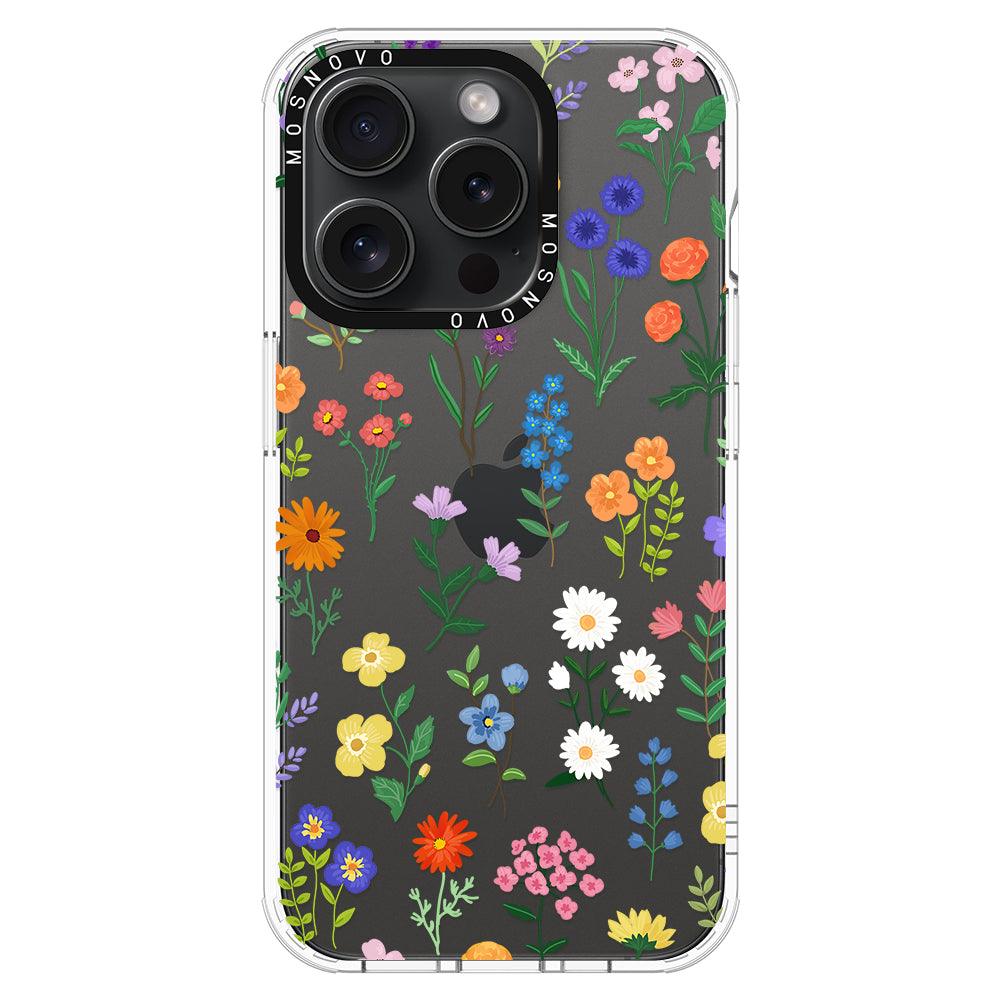 Botanical Floral Phone Case - iPhone 15 Pro Case - MOSNOVO