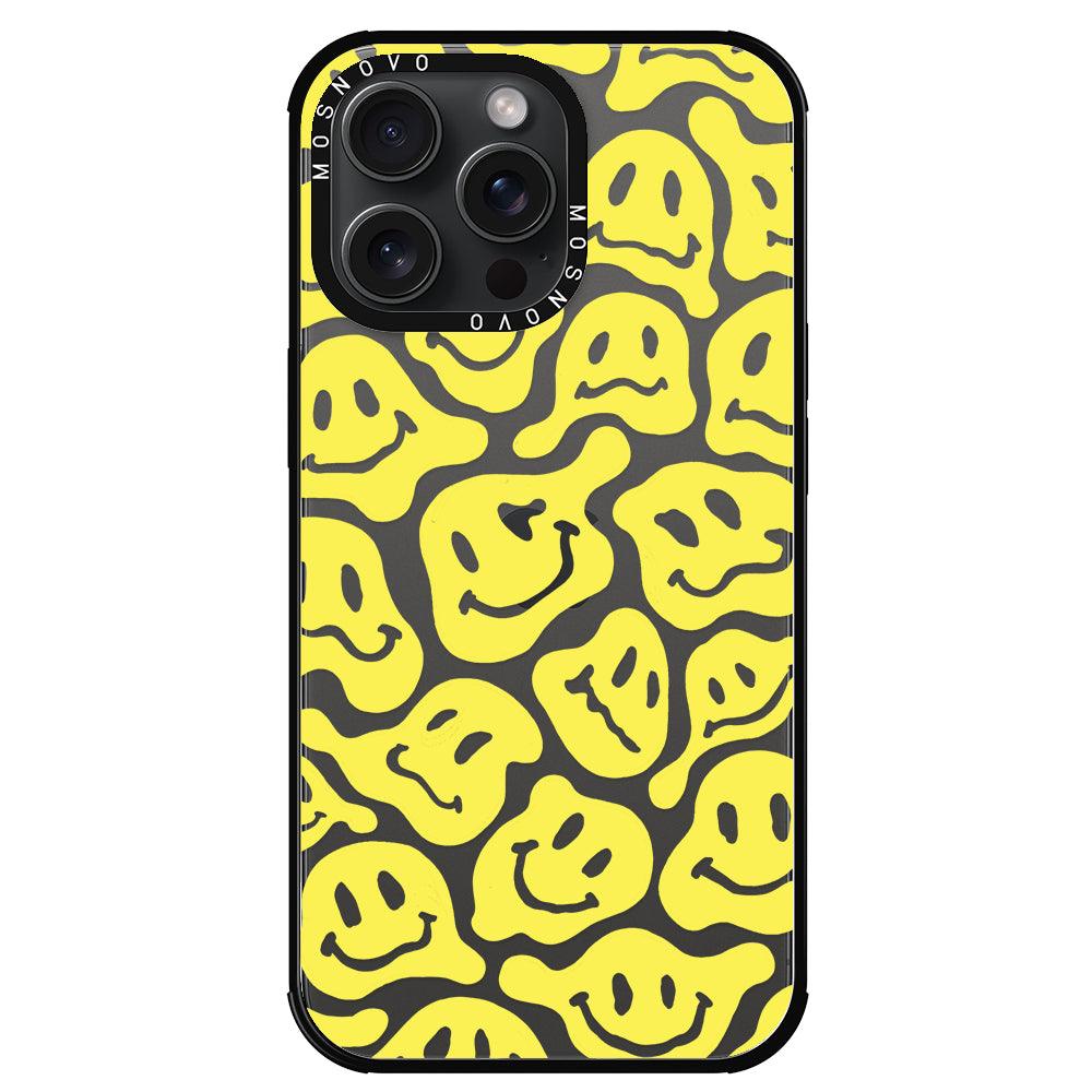 Melted Yellow Smiles Face Phone Case - iPhone 15 Pro Max Case - MOSNOVO