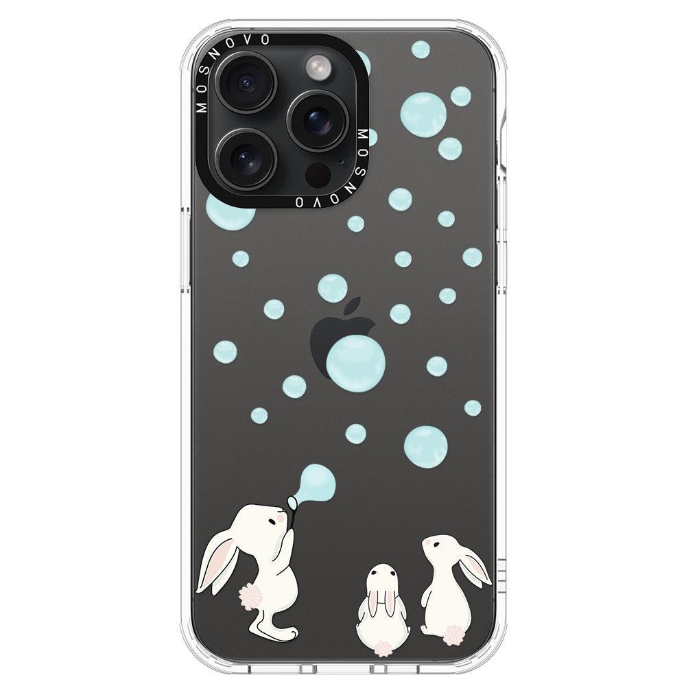 Bunny Blow Bubble Phone Case - iPhone 15 Pro Max Case - MOSNOVO