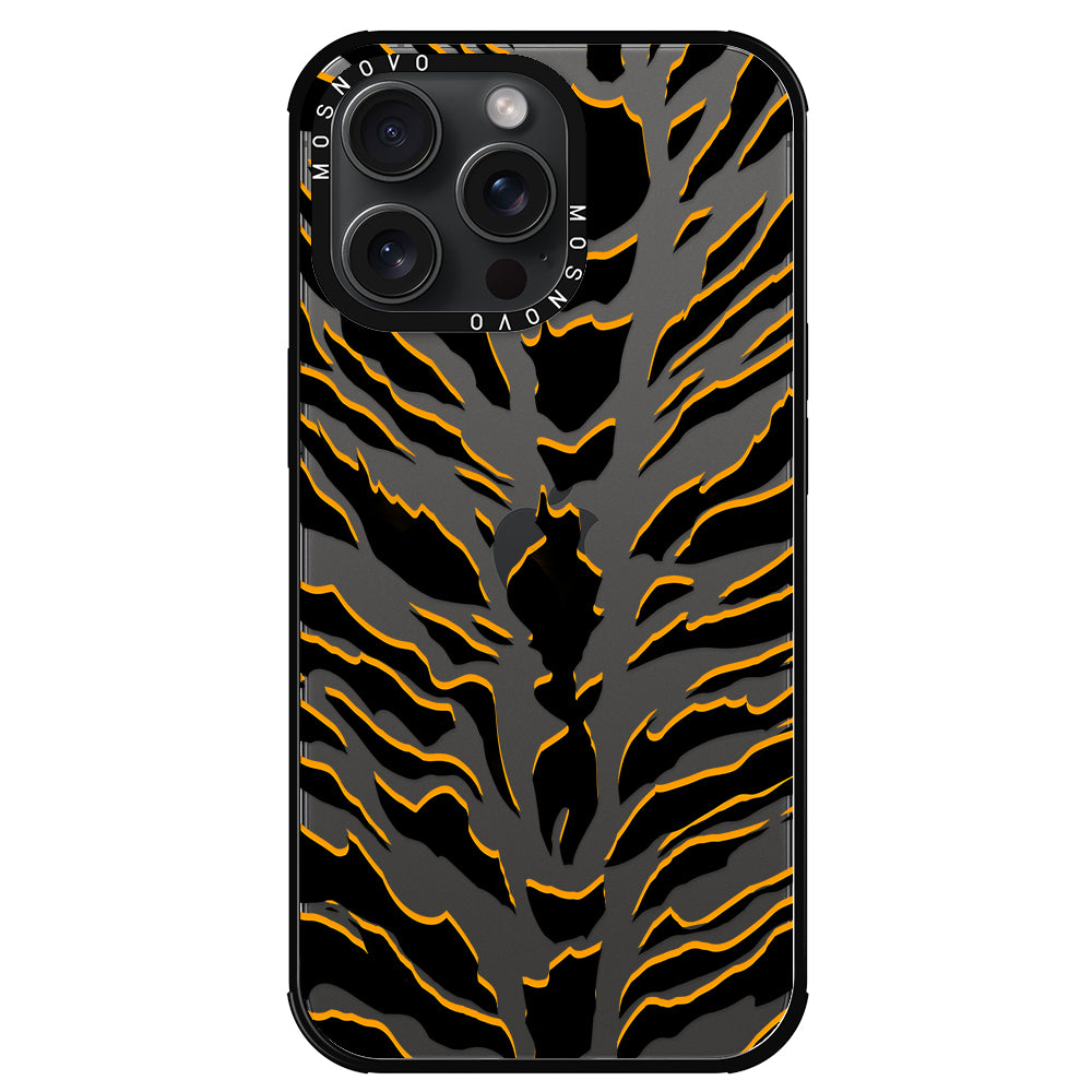 Tiger Print Phone Case - iPhone 15 Pro Max Case - MOSNOVO