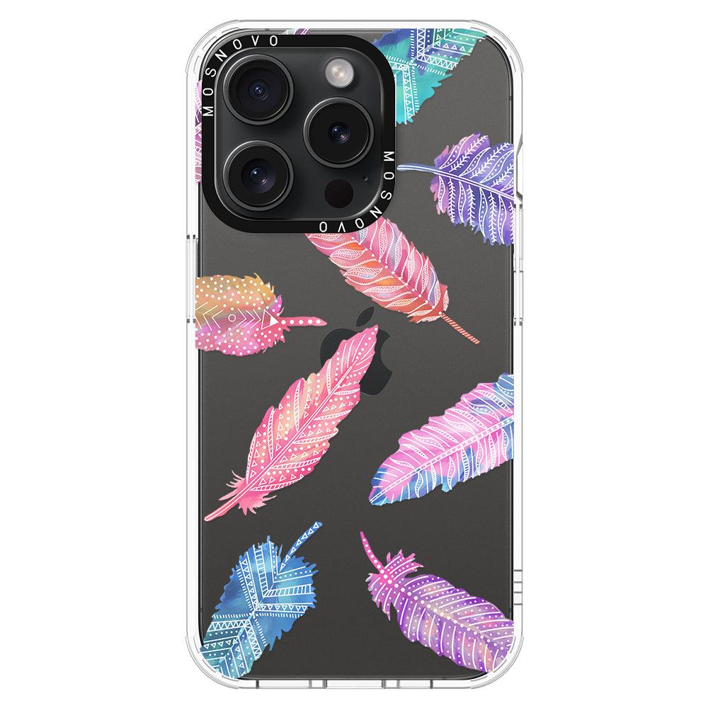 Tribal Feathers Phone Case - iPhone 15 Pro Case - MOSNOVO