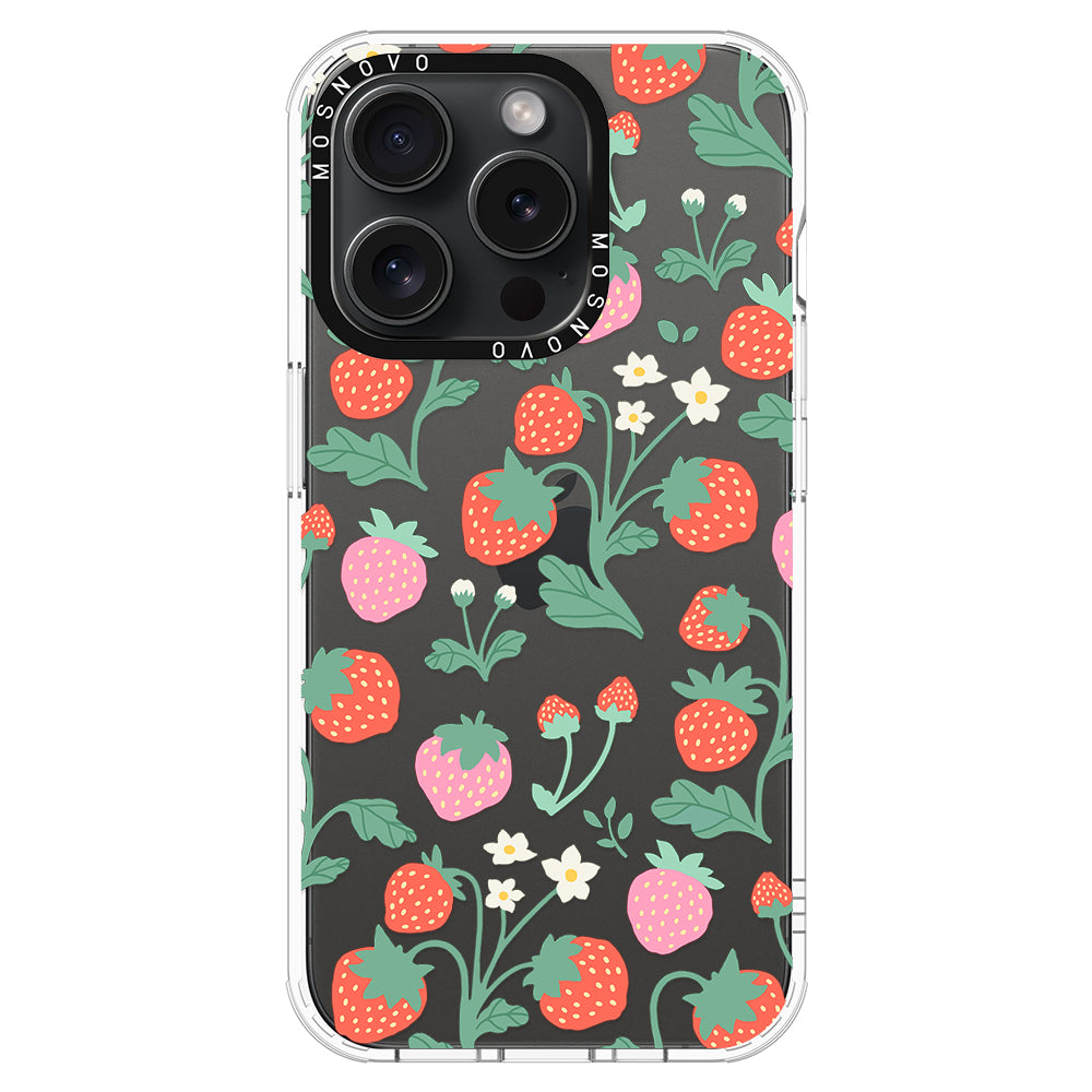 Cute Strawberry Phone Case - iPhone 15 Pro Case - MOSNOVO