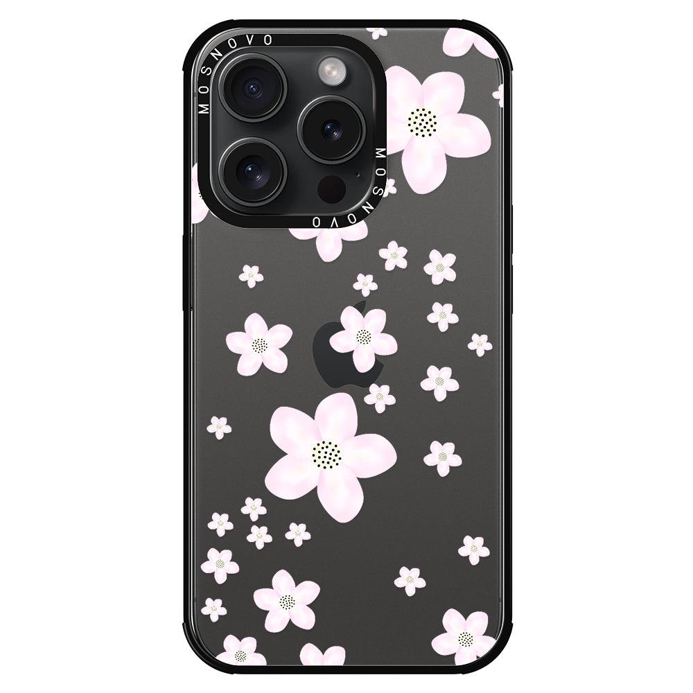 Pink Cherry Blossom Phone Case - iPhone 15 Pro Case - MOSNOVO