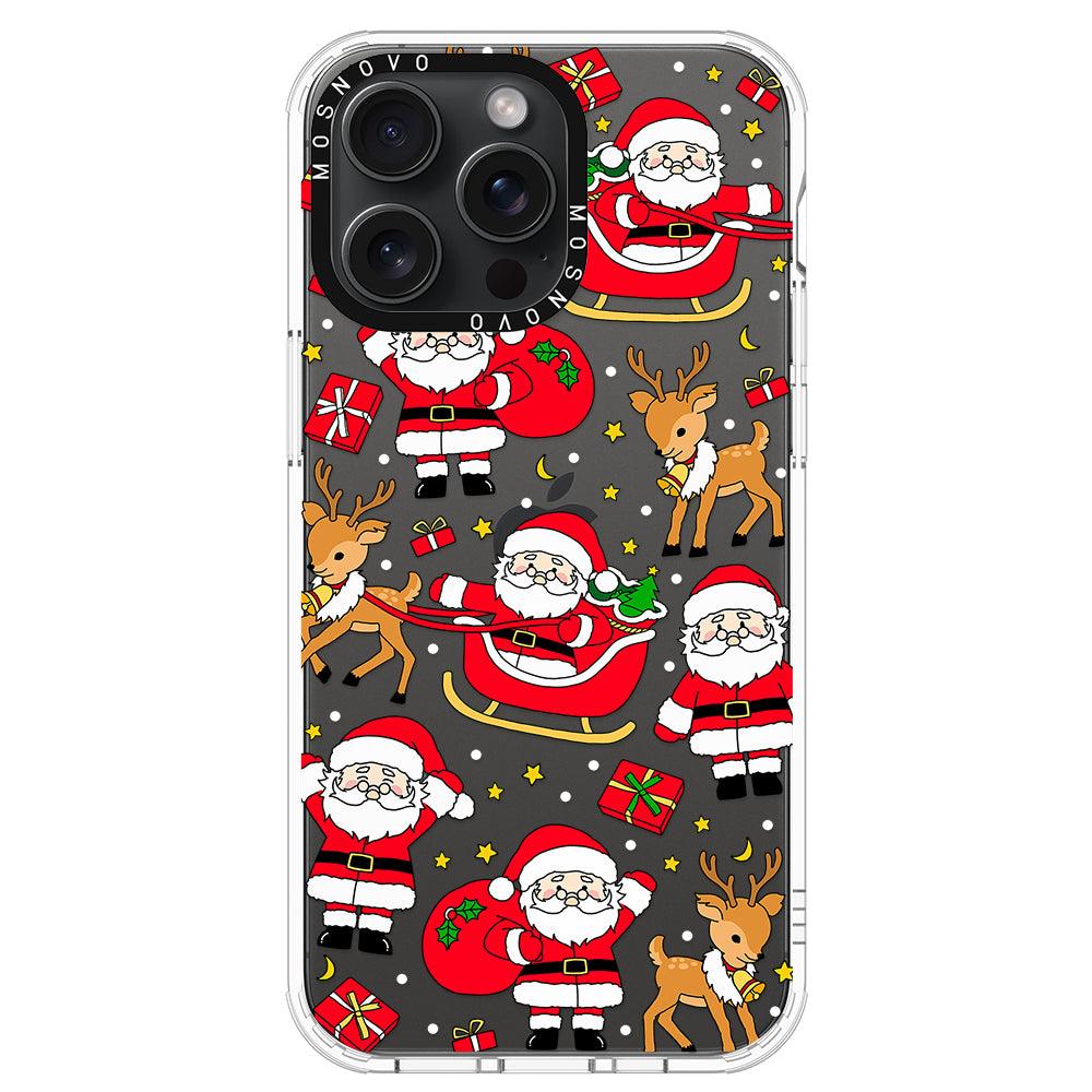 Cute Santa Claus Deer Phone Case - iPhone 15 Pro Max Case - MOSNOVO