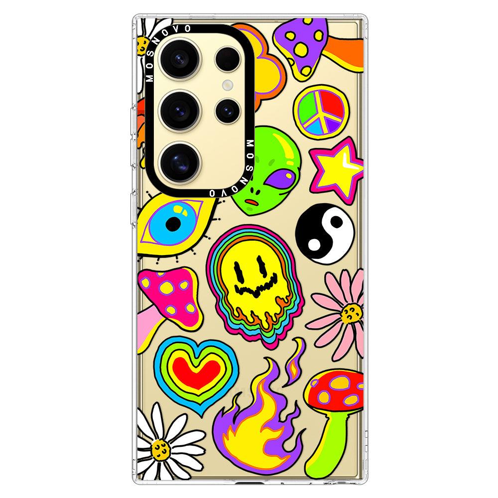 Hippie Sticker Phone Case - Samsung Galaxy S24 Ultra Case - MOSNOVO