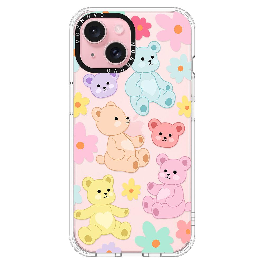 Cute Teddy Bear Phone Case - iPhone 15 Plus Case - MOSNOVO