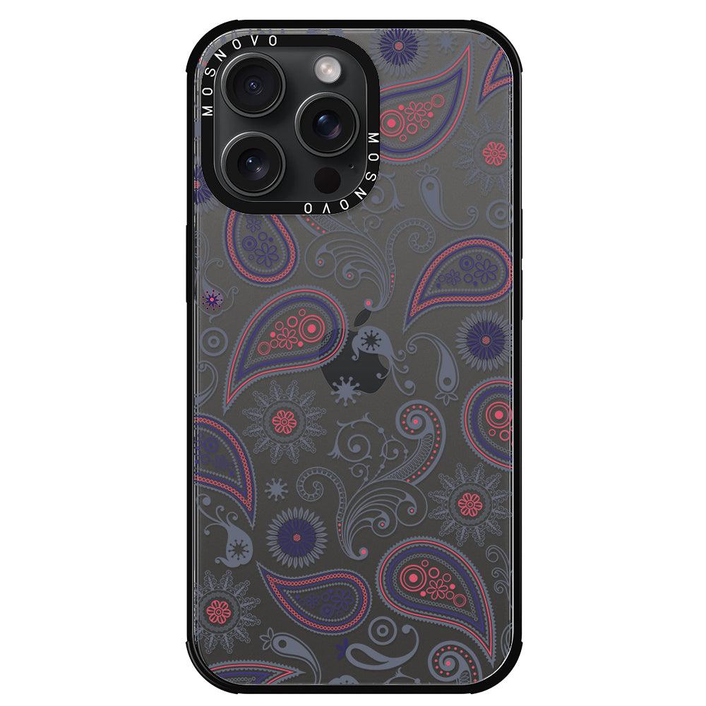 Paisley Phone Case - iPhone 15 Pro Max Case - MOSNOVO