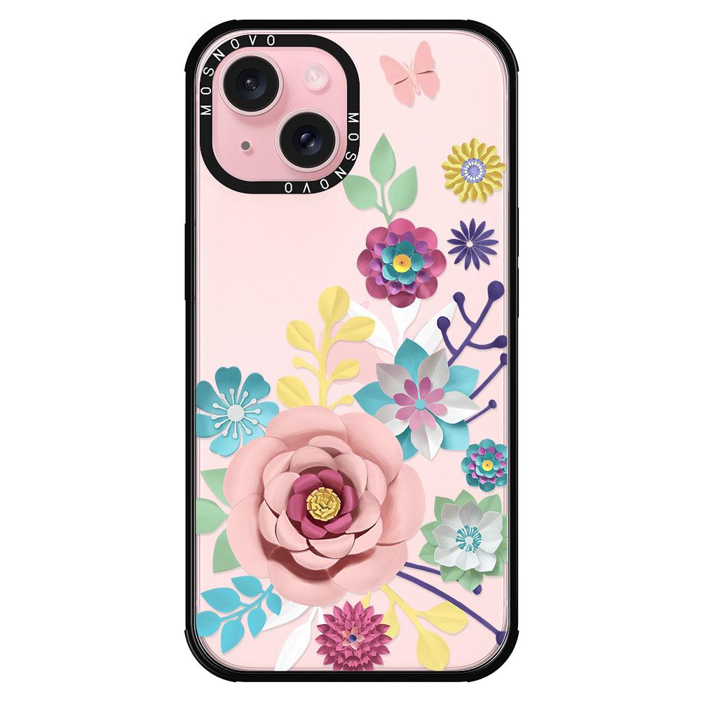 3D Floral Phone Case - iPhone 15 Plus Case - MOSNOVO