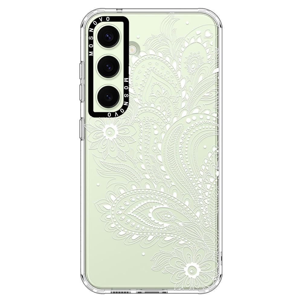 Aesthetic Flower Henna Phone Case - Samsung Galaxy S24 Plus Case - MOSNOVO