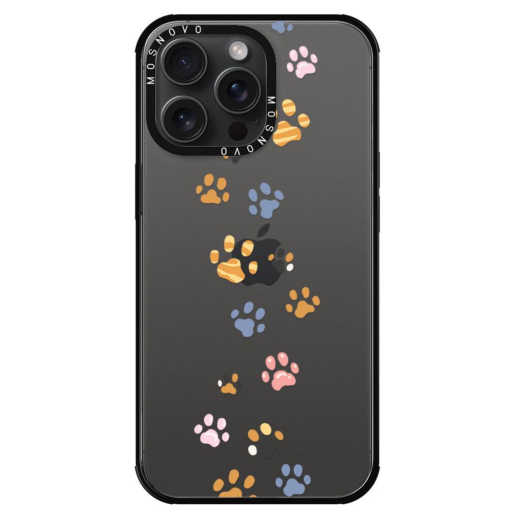 Colorful Paw Phone Case - iPhone 15 Pro Max Case - MOSNOVO