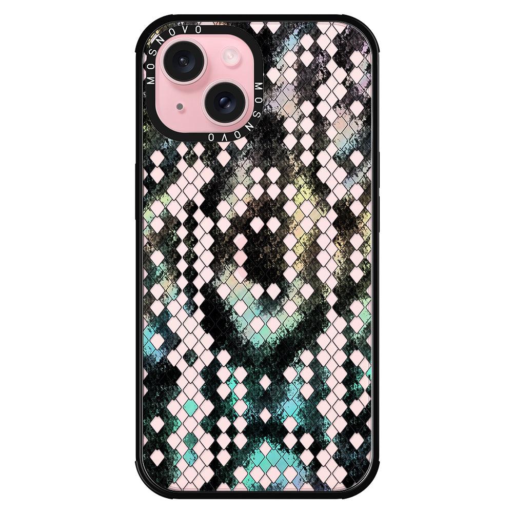 Rainbow Snake Print Phone Case - iPhone 15 Plus Case - MOSNOVO