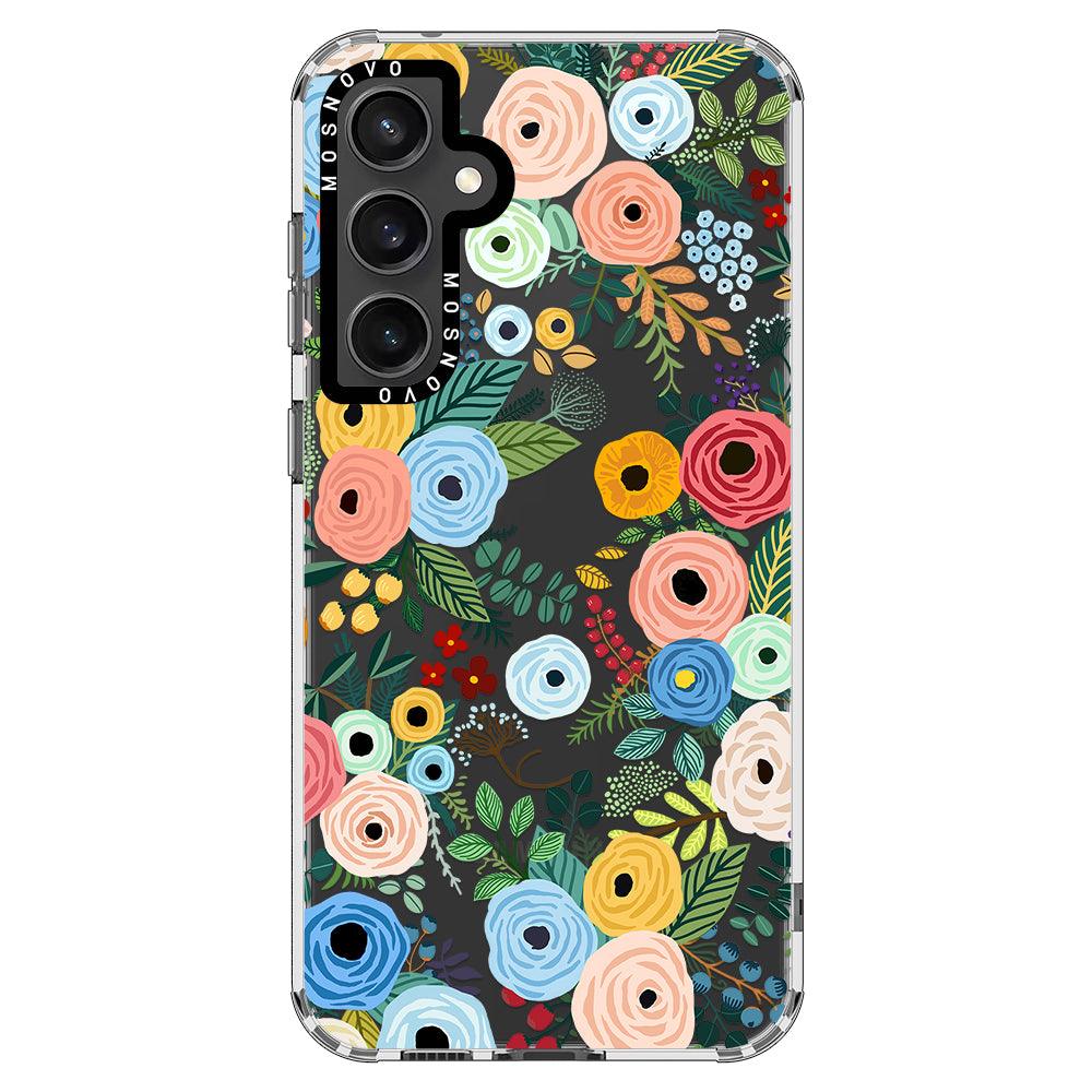 Pastel Floral Garden Phone Case - Samsung Galaxy S23 FE Case