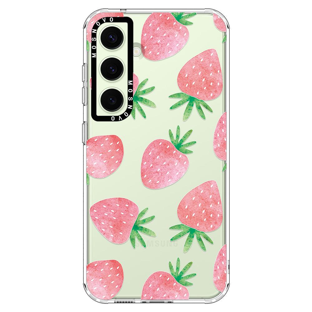 Pastel Strawberry Phone Case - Samsung Galaxy S24 Case - MOSNOVO