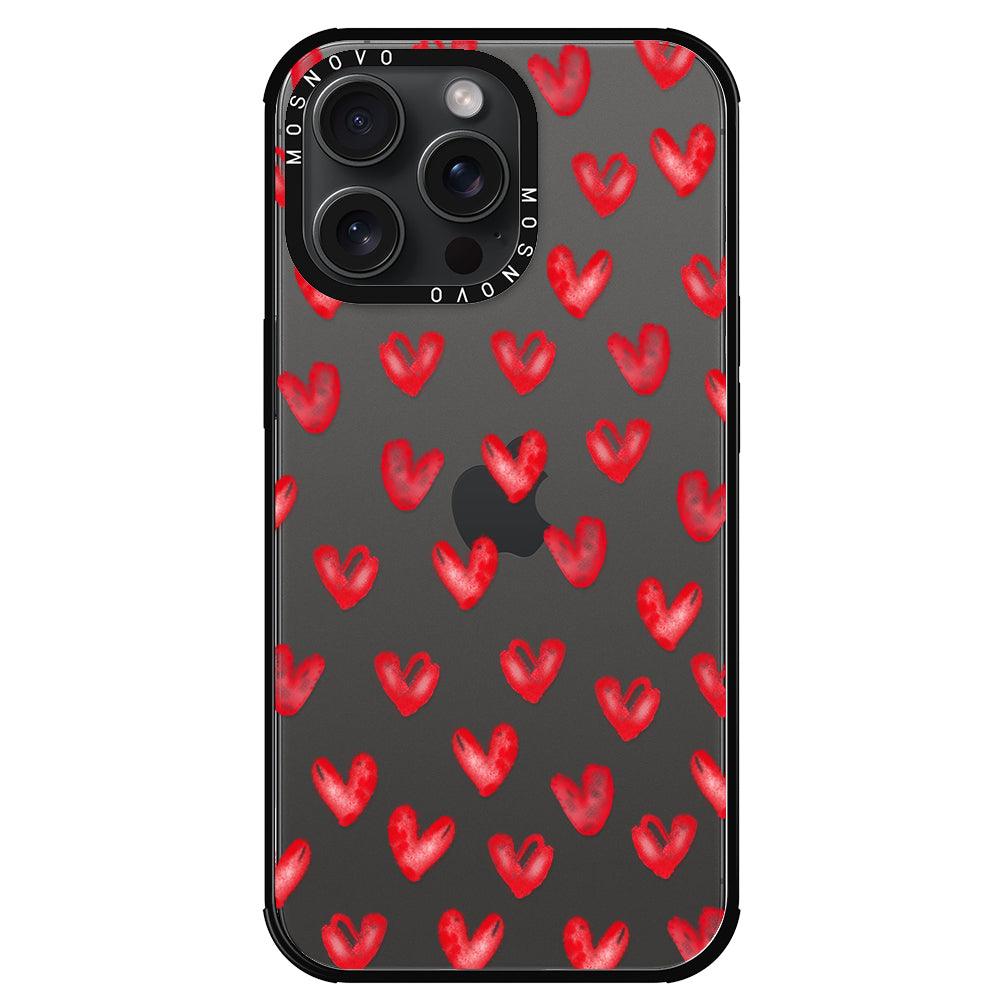 Cute Little Hearts Phone Case - iPhone 15 Pro Max Case - MOSNOVO