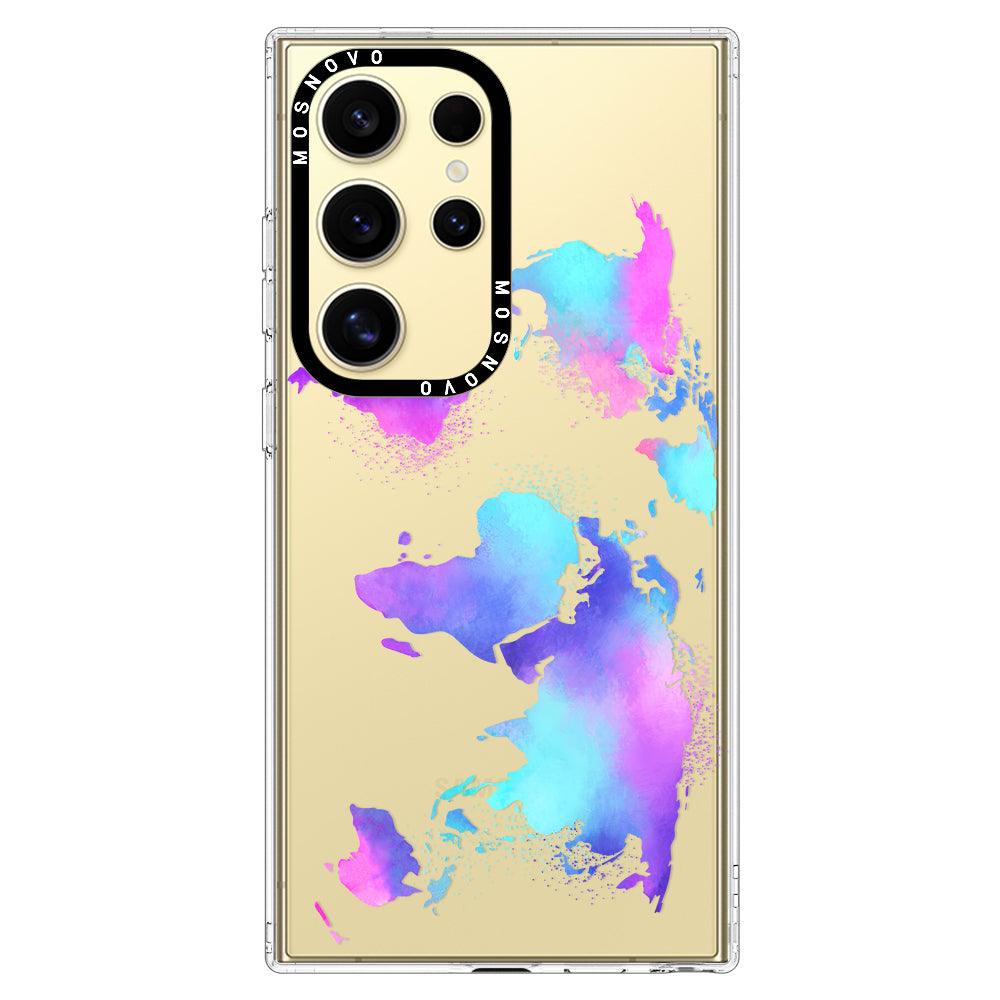 Psychedelic World Map Phone Case - Samsung Galaxy S24 Ultra Case - MOSNOVO