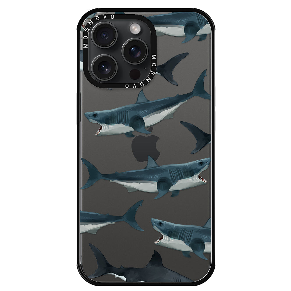 White Shark Phone Case - iPhone 15 Pro Max Case - MOSNOVO