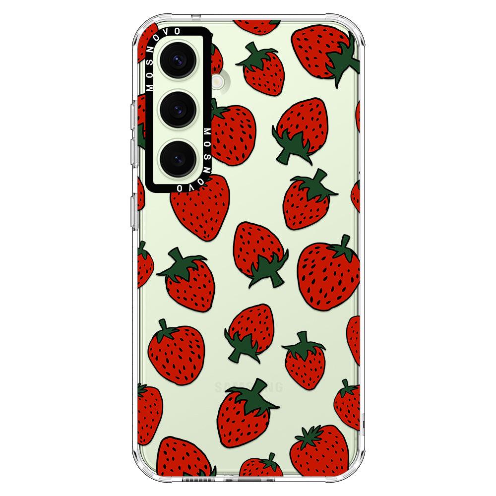 Red Strawberry Phone Case - Samsung Galaxy S24 Case - MOSNOVO