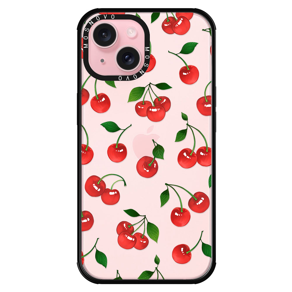 Cute Cherry Phone Case - iPhone 15 Case Black