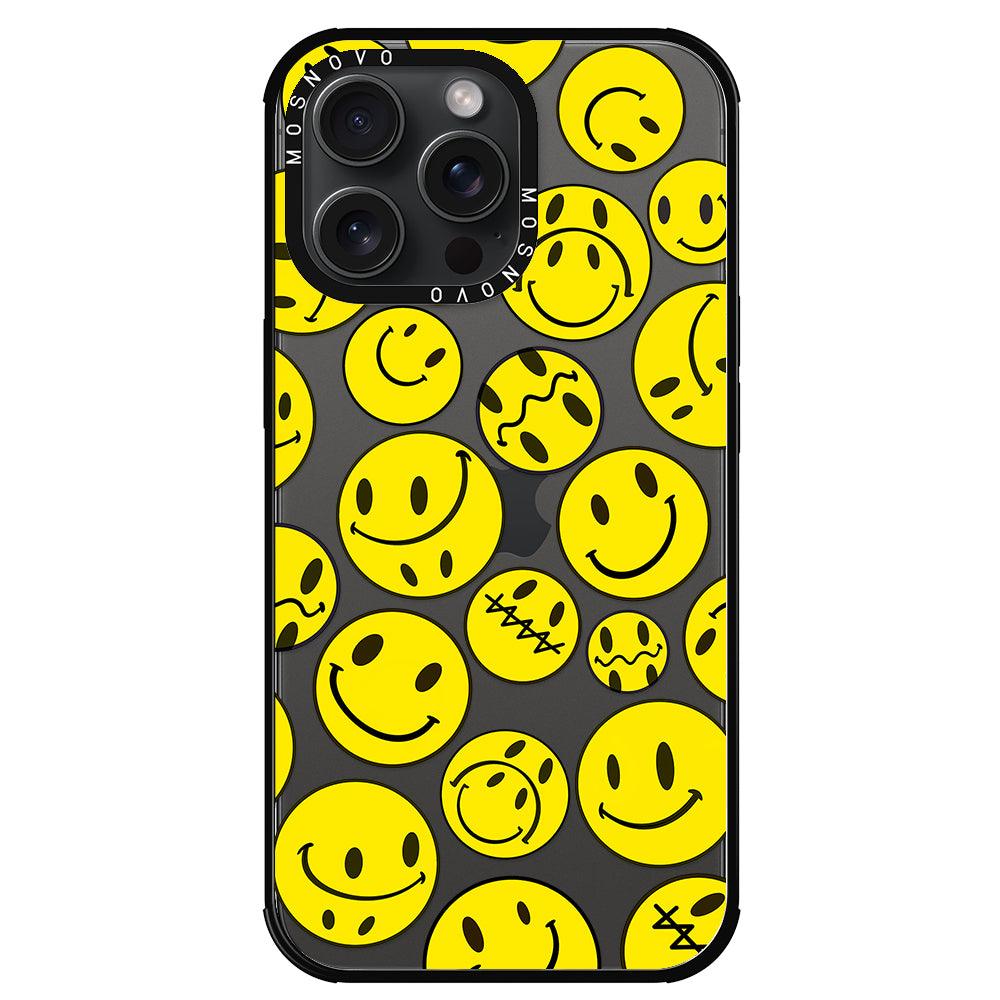 Smiley Face Phone Case - iPhone 15 Pro Max Case - MOSNOVO