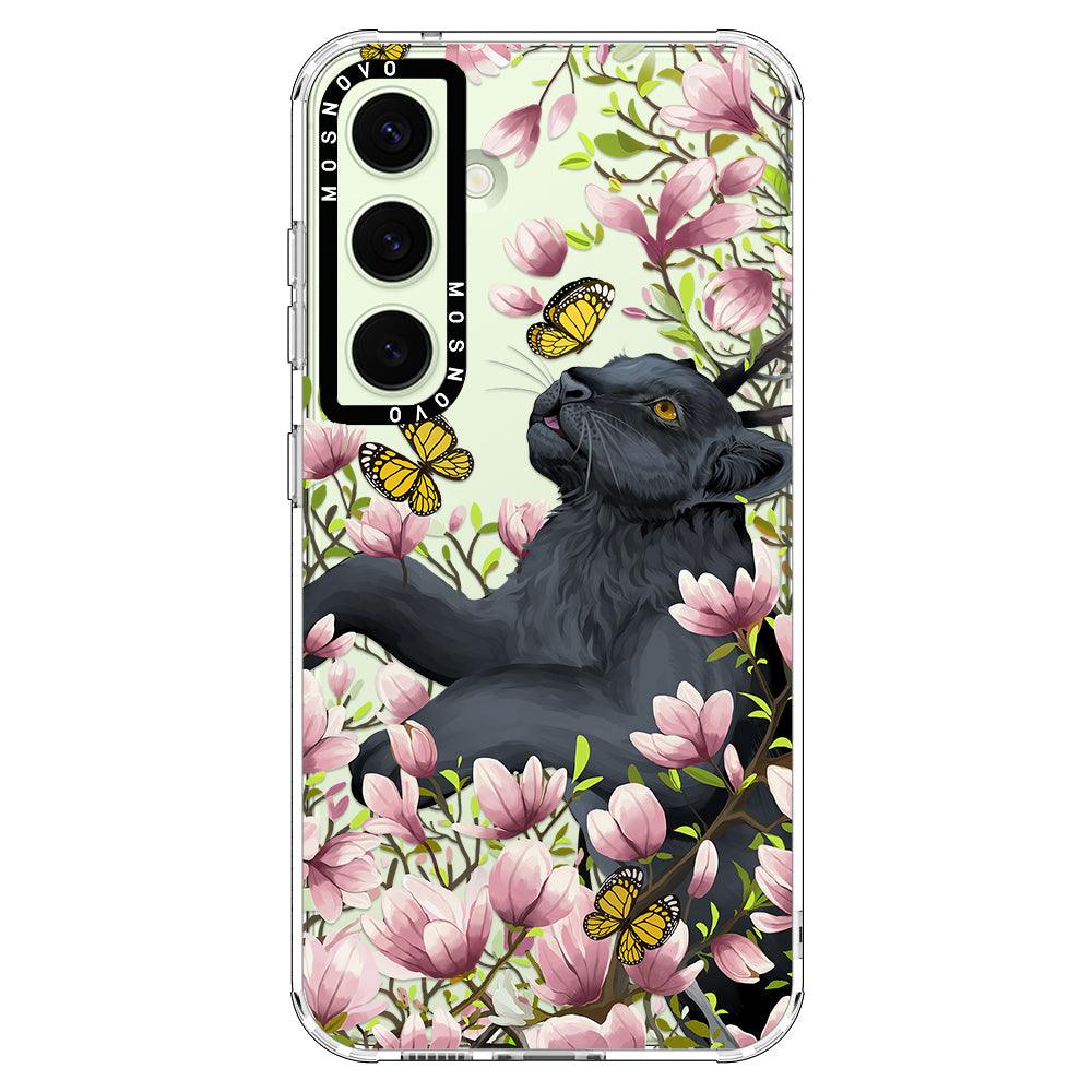 Black Panther Garden Phone Case - Samsung Galaxy S24 Plus Case - MOSNOVO