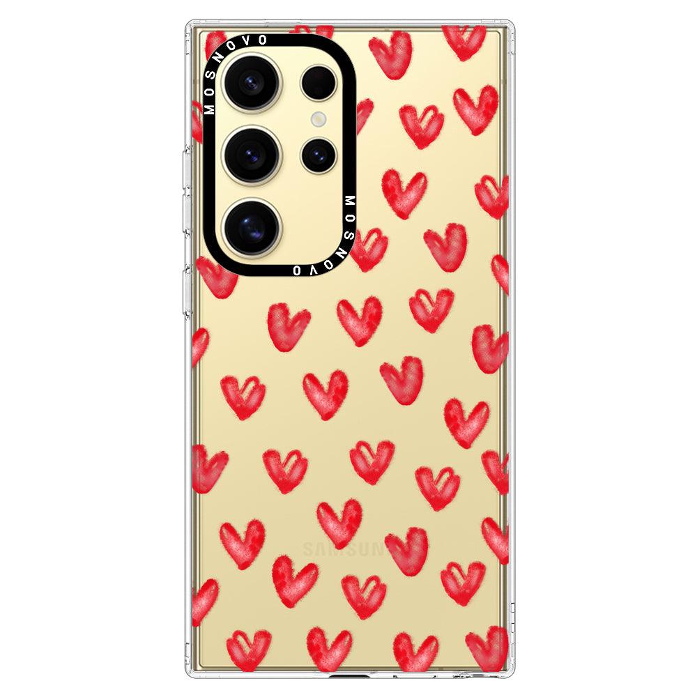 Cute Little Heart Phone Case - Samsung Galaxy S24 Ultra Case - MOSNOVO