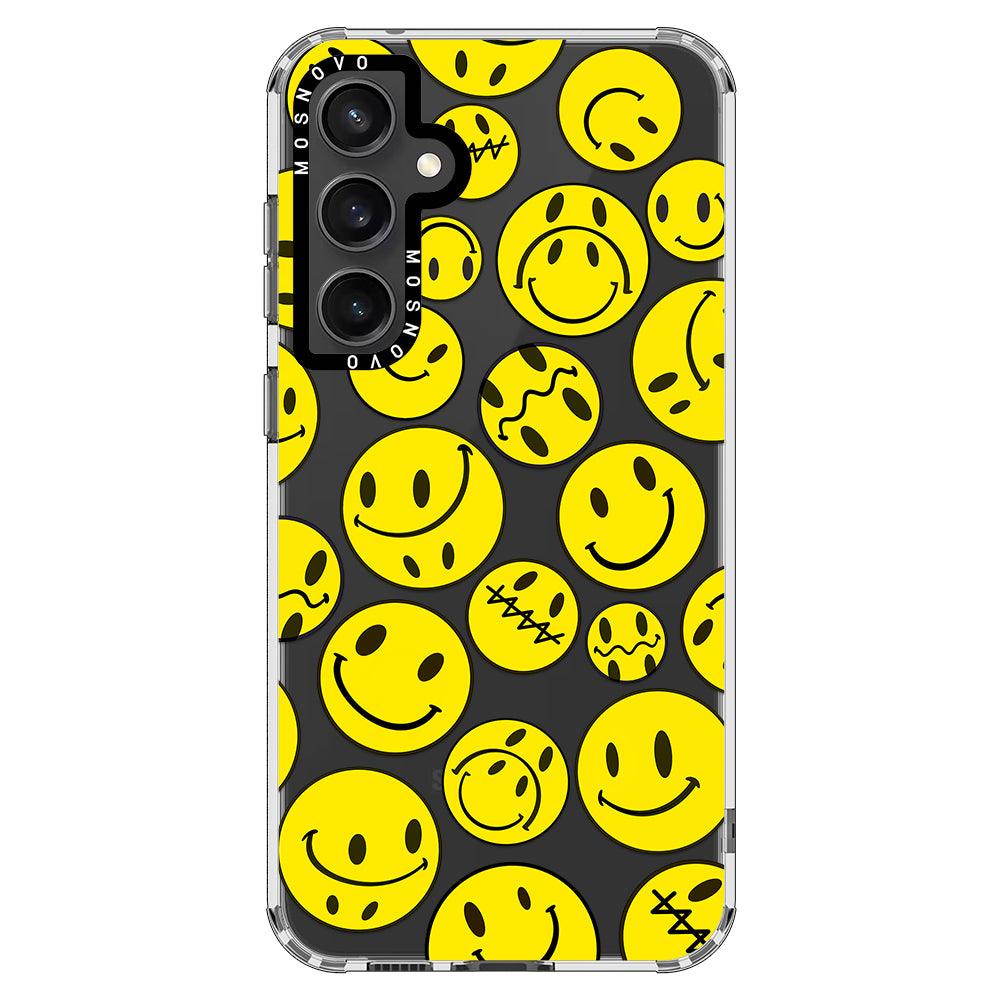 Yellow Sad Smile Face Phone Case - Samsung Galaxy S23 FE Case