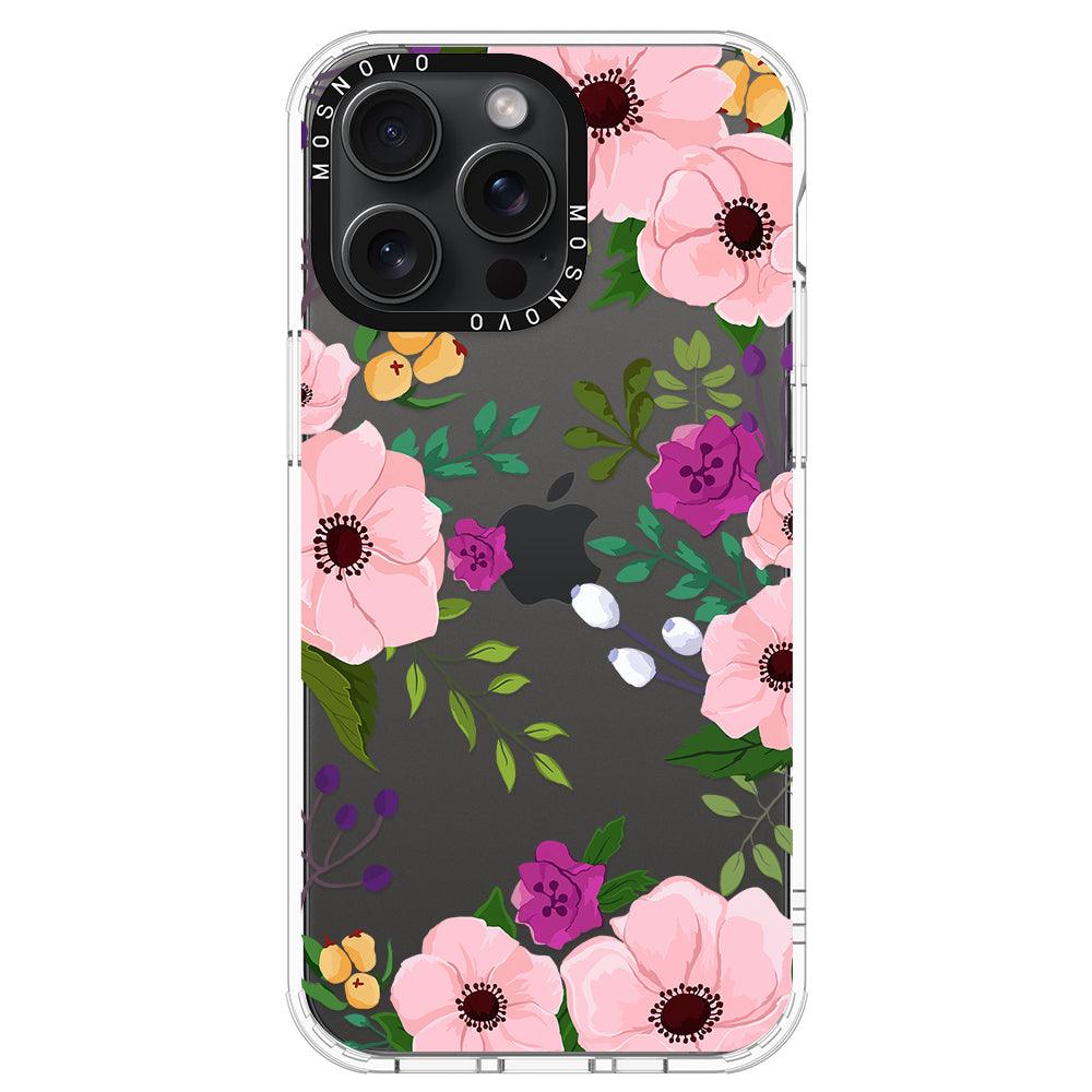 Watercolor Floral Phone Case - iPhone 15 Pro Max Case - MOSNOVO