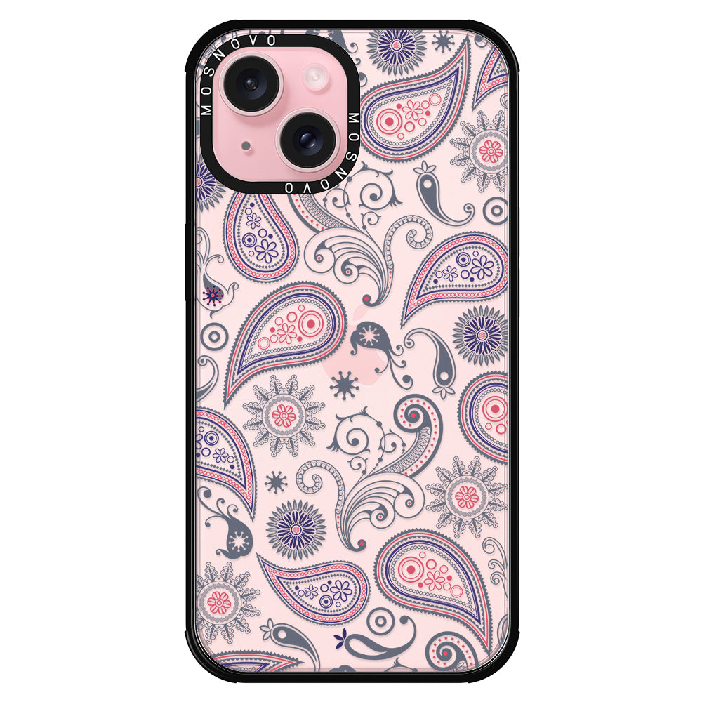 Paisley Phone Case - iPhone 15 Plus Case - MOSNOVO