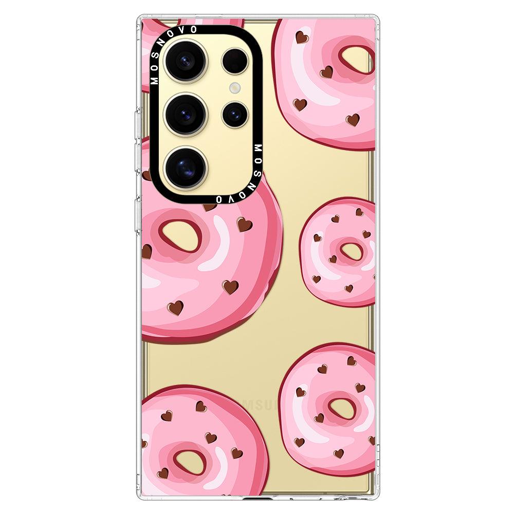 Pink Donuts Phone Case - Samsung Galaxy S24 Ultra Case - MOSNOVO