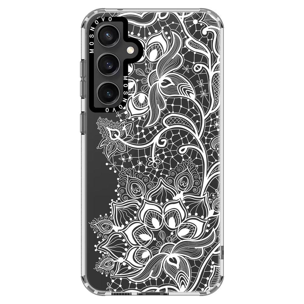 White Lotus Henna Phone Case - Samsung Galaxy S23 FE Case