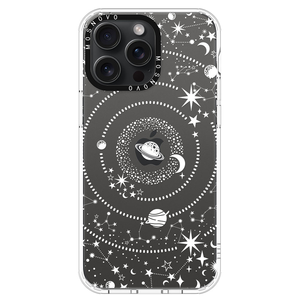 White Galaxy Phone Case - iPhone 15 Pro Max Case - MOSNOVO