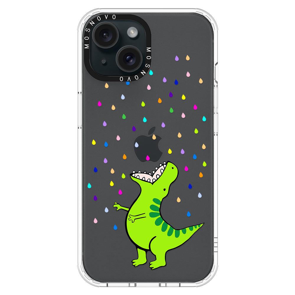 Rainbow Dinosaur Phone Case - iPhone 15 Plus Case - MOSNOVO