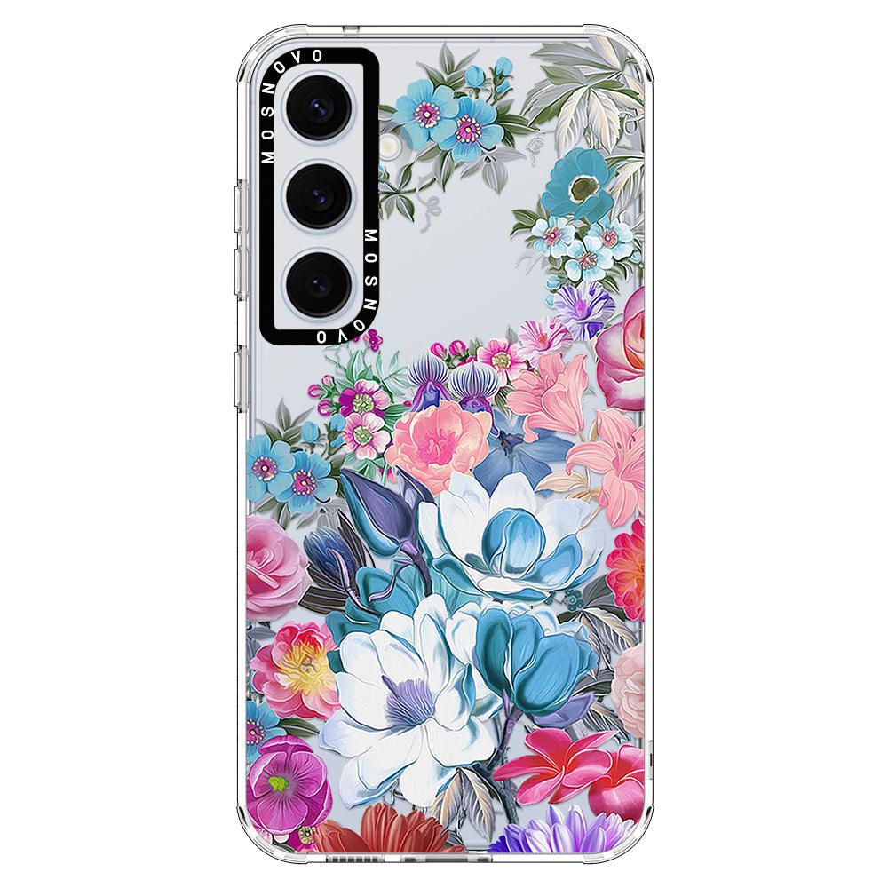 Magnolia Flower Phone Case - Samsung Galaxy S24 Plus Case - MOSNOVO