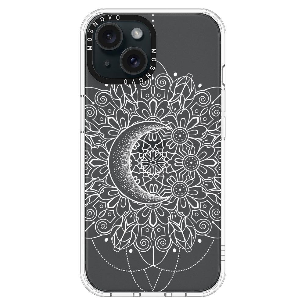 Celestial Moon Mandala Phone Case - iPhone 15 Plus Case - MOSNOVO