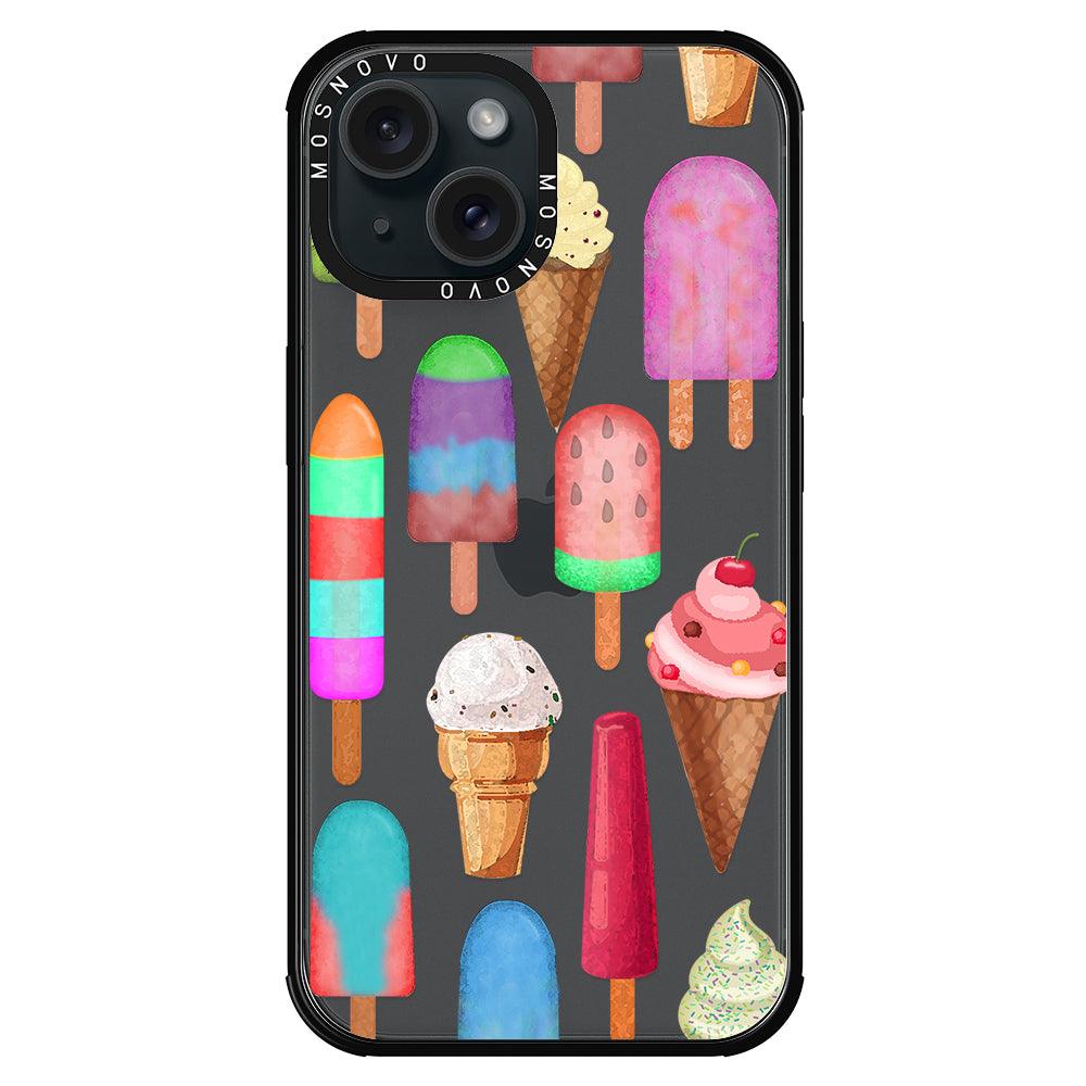 Ice Cream Phone Case - iPhone 15 Case Black