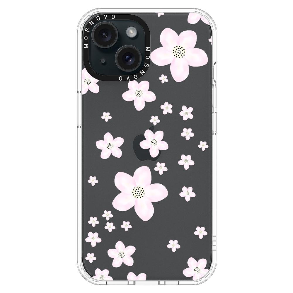 Pink Cherry Blossom Phone Case - iPhone 15 Plus Case - MOSNOVO