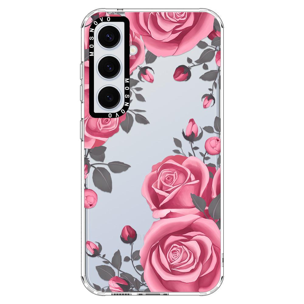 Viva Magenta Flower Phone Case - Samsung Galaxy S24 Case - MOSNOVO