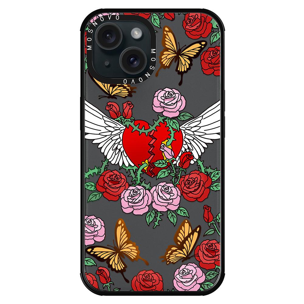 Wing Heart Phone Case - iPhone 15 Plus Case - MOSNOVO