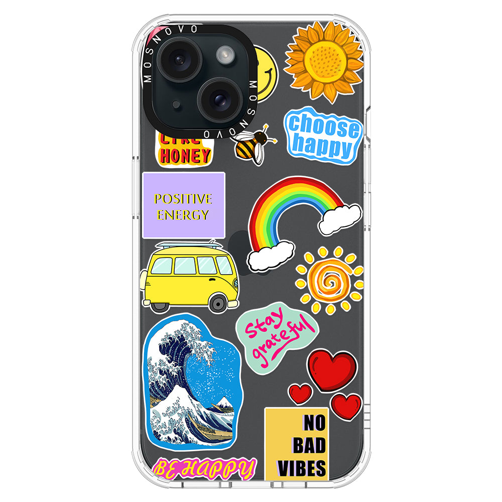 Happy Vibes Phone Case - iPhone 15 Case - MOSNOVO