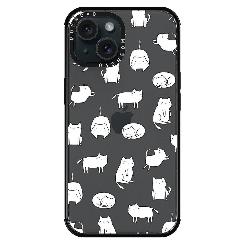 Cute Cats Phone Case - iPhone 15 Plus Case - MOSNOVO