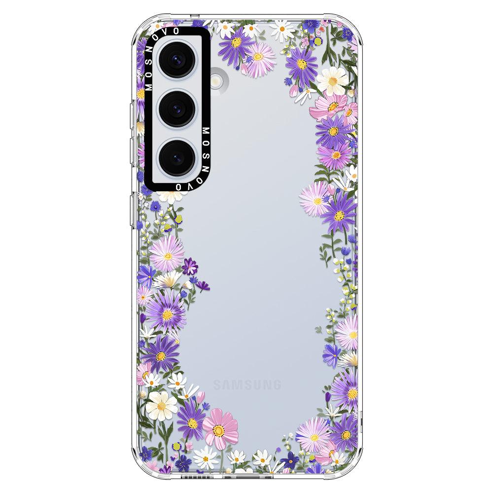 Purple Daisy Garden Phone Case - Samsung Galaxy S24 Plus Case - MOSNOVO