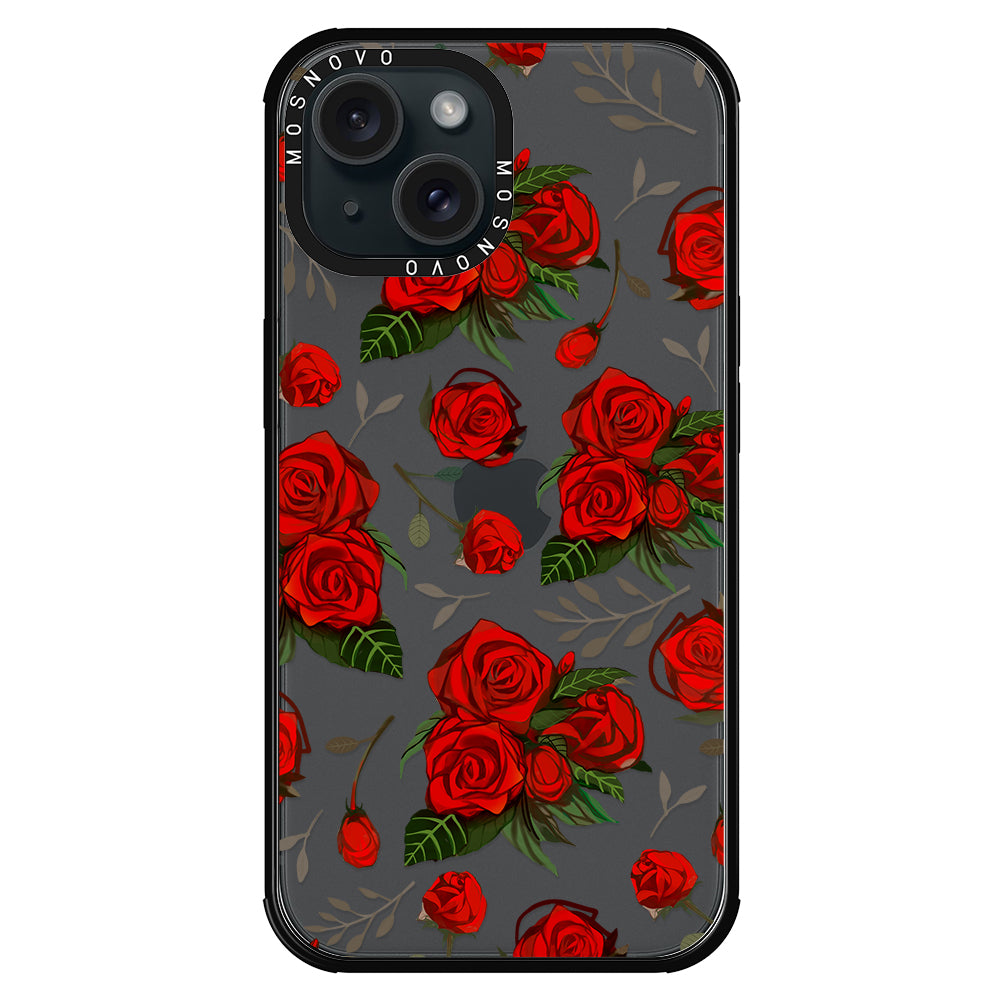 Simply Red Roses Phone Case - iPhone 15 Case - MOSNOVO