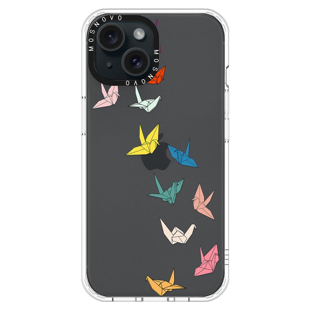 Paper Crane Phone Case - iPhone 15 Case Clear