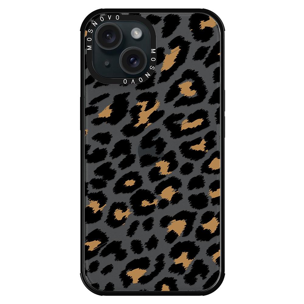 Leopard Print Phone Case - iPhone 15 Case - MOSNOVO