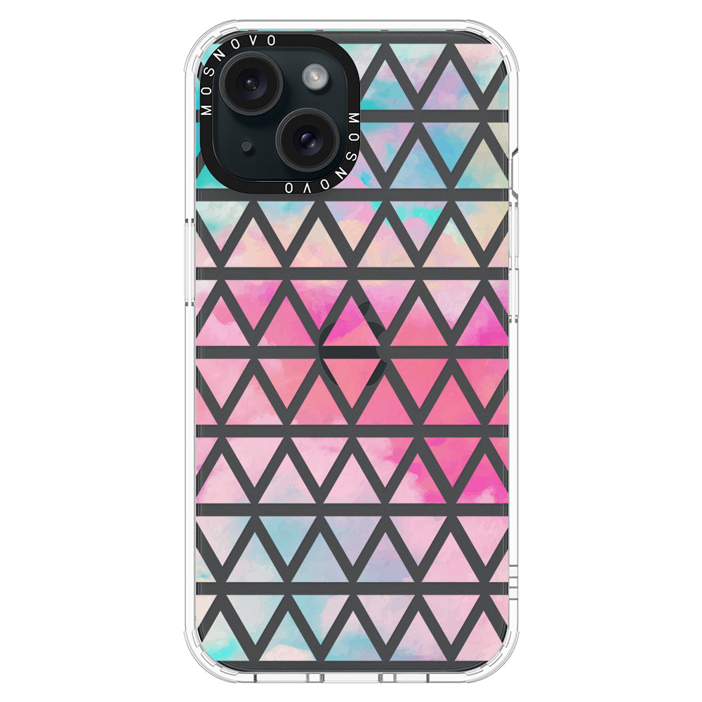 Gradient Triangles Phone Case - iPhone 15 Case - MOSNOVO