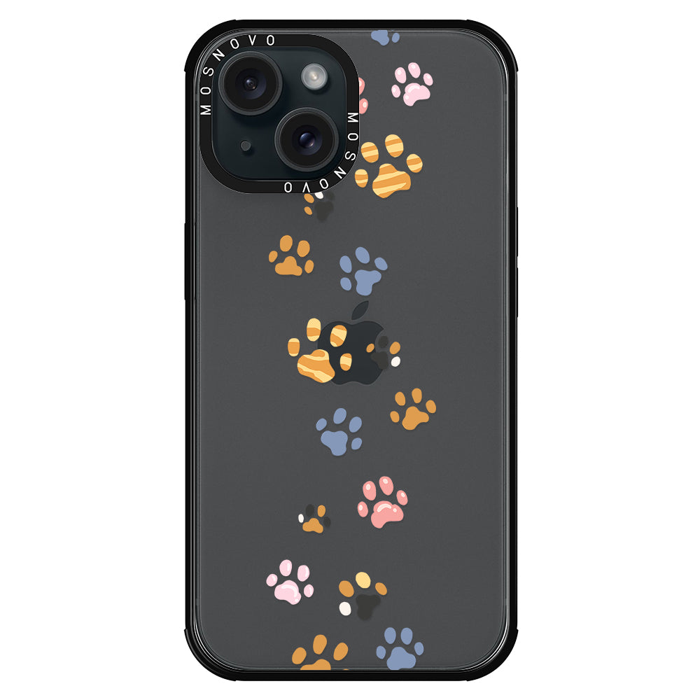 Colorful Paw Phone Case - iPhone 15 Case - MOSNOVO