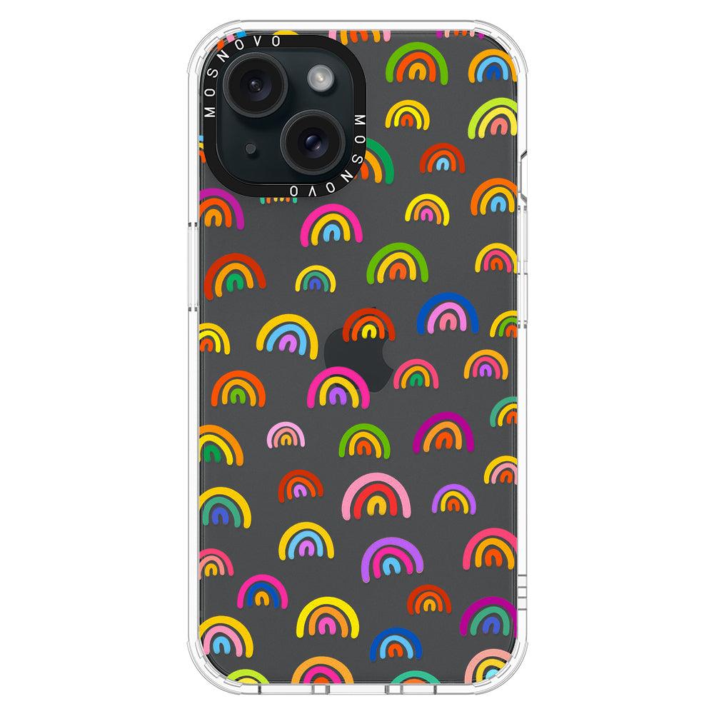 Cute Rainbow Phone Case - iPhone 15 Case - MOSNOVO